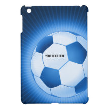Personalizable blaues Fußball-Fußball iPad Mini
