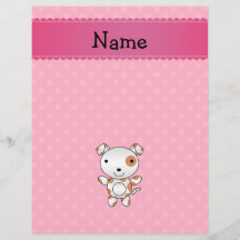 Personalized name dog pink polka dots full color flyer