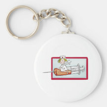 Personnalisez avec le nom - l'infirmière superbe porte-clefs