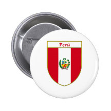 Peru-Flaggen-Schild Anstecknadelbutton