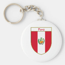 Peru-Flaggen-Schild Schlüsselanhänger