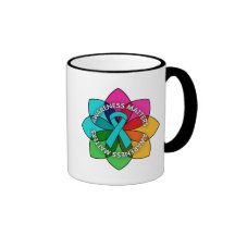 Pétales de sujets de conscience de myasthénie grav mug