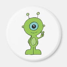 Petit alien frais aimants pour réfrigérateur