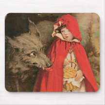 Petit capuchon rouge vintage Jessie Wilcox Smith Tapis De Souris