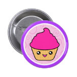 Petit gâteau de rose de gâteau de Kawaii Cuppy Badges