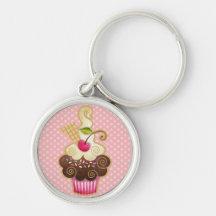 Petit gâteau délicieux porte-clef