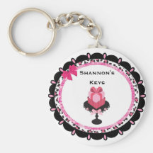 Petit gâteau personnalisé Keychain de Bling de léo Porte-clefs