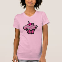 petit gâteau punk rose d'os croisés de crâne t-shirt