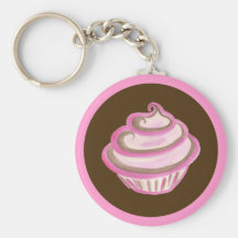 Petit gâteau rose Keychain de remous Porte-clef