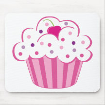 Petit gâteau rose tapis de souris
