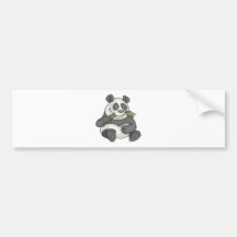 petit ours panda potelé adhésifs pour voiture