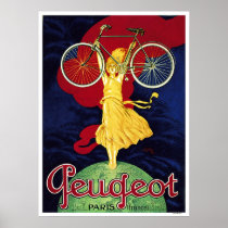 Peugeot-Zyklen - Vintages Fahrrad-Plakat