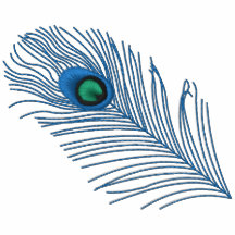Pfau-Feder gesticktes Hemd