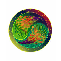 Pfau-Feder Yin Yang 3