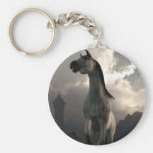 Pferd, das frei in die Mittelalter läuft Schlüsselanhänger