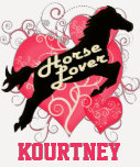 Pferdeliebhaber personalisiertes Kourtney Tshirts