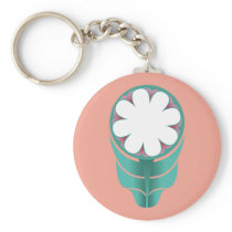 PFIRSICH DER FOLKLORE-BLUMEN-KEYCHAIN schlüsselanhängern