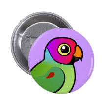 Pflaume-köpfiger Parakeetmann Button