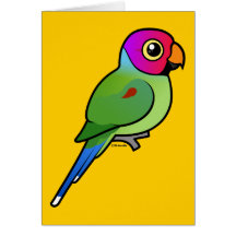 Pflaume-köpfiger Parakeetmann Karte