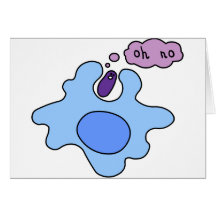 Phagocytose de bactéries cartes de vœux