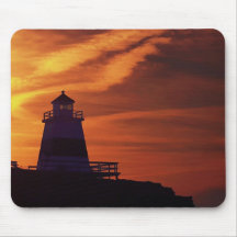 Phare de coucher du soleil tapis de souris