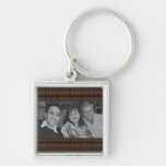 Photoframe de motif de flocon de neige de Brown Porte-clé