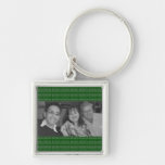 photoframe vert de motif de flocon de neige porte-clefs