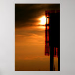 Photographie d'architecture de silhouette de couch affiches