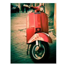 Piaggio-Roller in Italien Postkarten