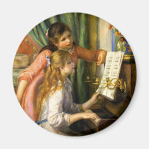 Piano d'Au de Pierre-Auguste Renoir - de Jeunes Fi Magnets Pour Réfrigérateur