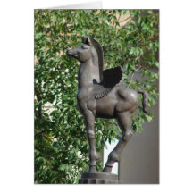 Piazza Winged Pferd Grußkarten