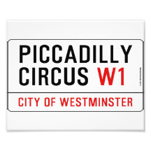 Piccadilly Zirkus-Straßenschild Kunst Foto