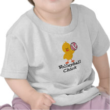 Pièce en t de nourrisson de poussin de volleyball t-shirts