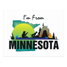 PIÈCE EN T je suis le Minnesota Carte Postale
