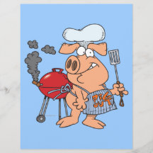 piggy Schwein des lustigen Schwein heraus GRILLEN- Personalisierte Flyer