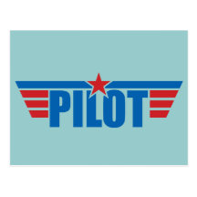 Pilot Wings Abzeichen - Luftfahrt Postkarten