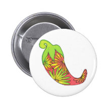 Piment rouge pin's avec agrafe