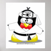 Pingouin de karaté posters