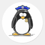Pingouin de policier autocollants
