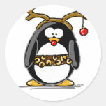 Pingouin de Rudolph Autocollants