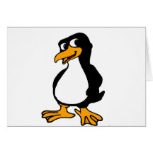 Pingouin mignon carte