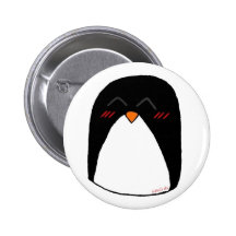 Pingüino sonrojado botón