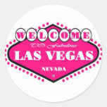 Pink-Las Vegas-Logo-Aufkleber