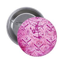 Pink Rockabilly Nautical anchor pattern. badges publicitaires