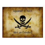 Pirat, der Save the Date Postkarte Wedding ist
