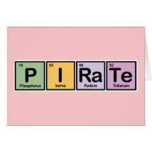 Pirat gemacht von den Elementen Karte