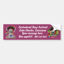 Pirat Lafitte Gumbo-Richterlogo Ansicht-Andeutunge Autosticker