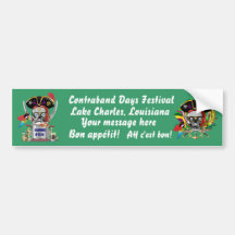 Pirat Lafitte Gumbo-Richterlogo Ansicht-Andeutunge Autosticker