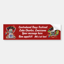 Pirat Lafitte Gumbo-Richterlogo Ansicht-Andeutunge Autosticker