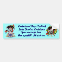 Pirat Lafitte Gumbo-Richterlogo Ansicht-Andeutunge Auto Sticker